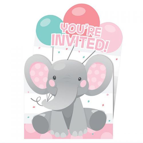Προσκλήσεις Elephant Pink