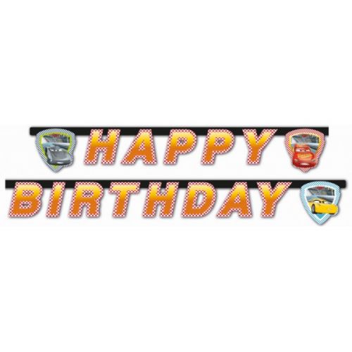 Γιρλάντα Happy Birthday "Cars3"