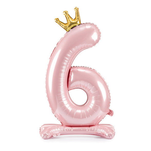 Μπαλόνι "6" Standing Pink