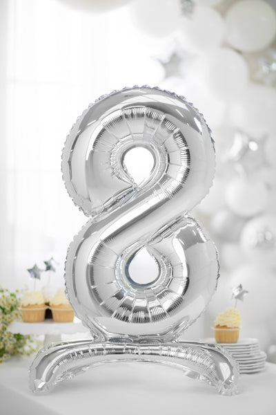 Μπαλόνι "8" Standing Silver