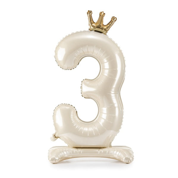 Μπαλόνι "3" Standing Cream
