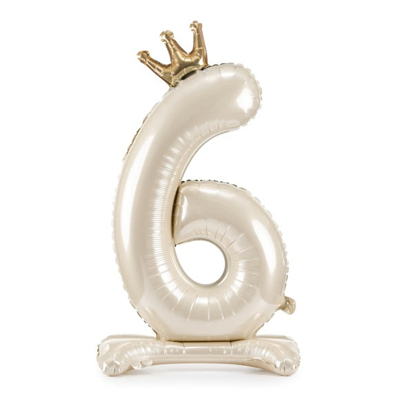 Μπαλόνι "6" Standing Cream