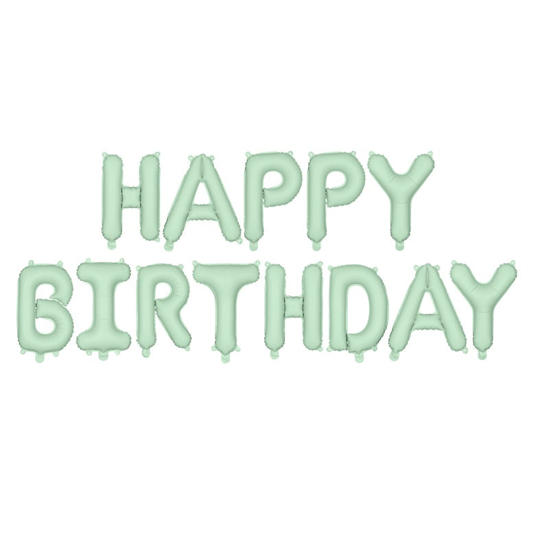 Μπαλόνια Happy Birthday Green