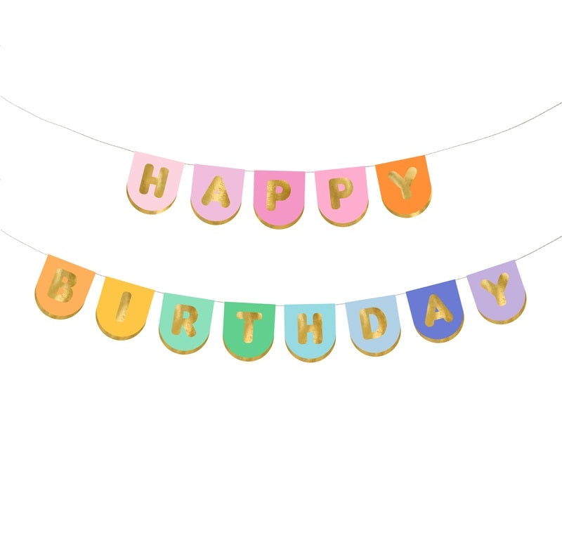 Happy Birthday Πολύχρωμη Γιρλάντα