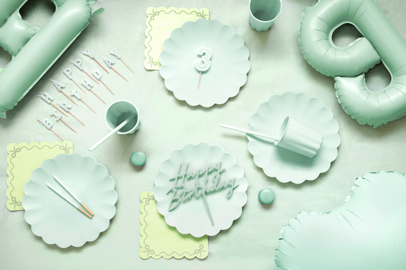 Κεράκια Happy Birthday Light Green