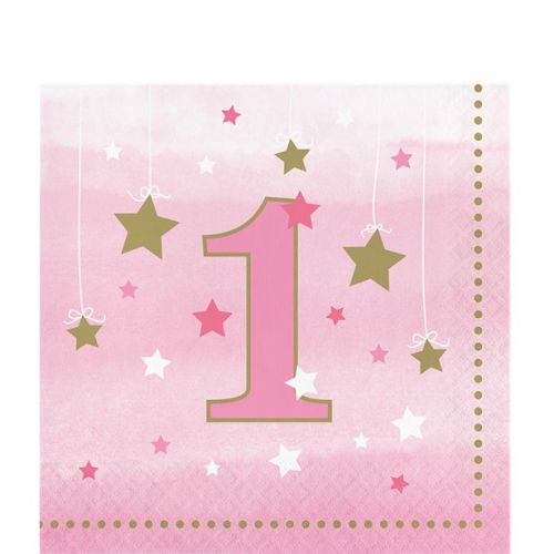 Χαρτοπετσέτες φαγητού "1" pink