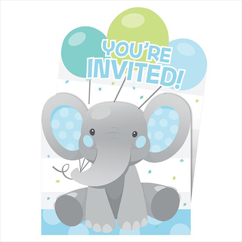 Προσκλήσεις Elephant Blue