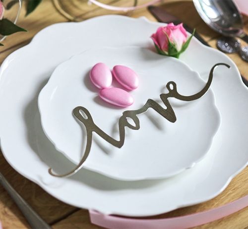 Διακοσμητικά "Love" Ασημένια