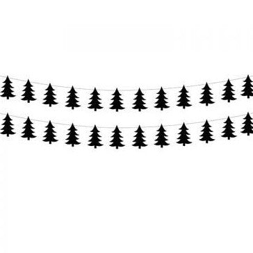 Σετ γιρλάντες "Christmas Trees - Black"