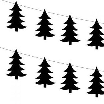 Σετ γιρλάντες "Christmas Trees - Black"
