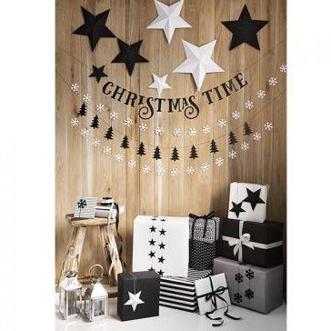 Σετ γιρλάντες "Christmas Trees - Black"