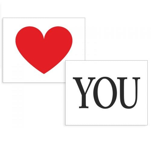 Αυτοκόλλητα Παπουτσιών "I heart YOU"