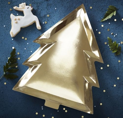 Πιάτα Gold Christmas Tree