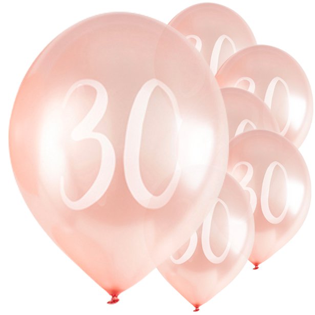 Μπαλόνια "30" Rose Gold