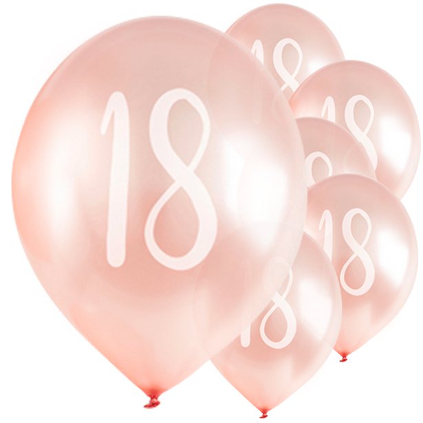 Μπαλόνια "18" Rose Gold