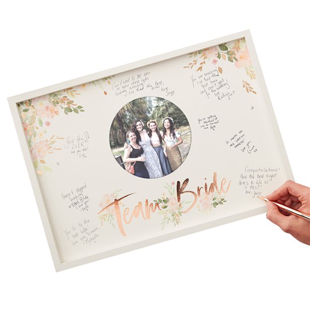 Κορνίζα με φωτογραφία "Team Bride" Floral
