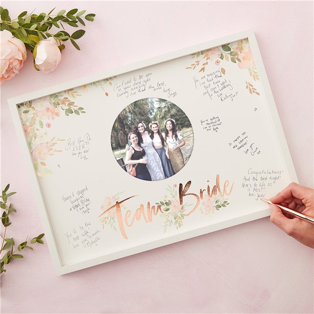 Κορνίζα με φωτογραφία "Team Bride" Floral