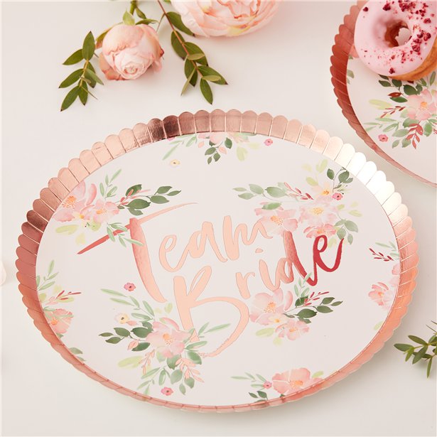 Πιάτα "Team Bride" Floral