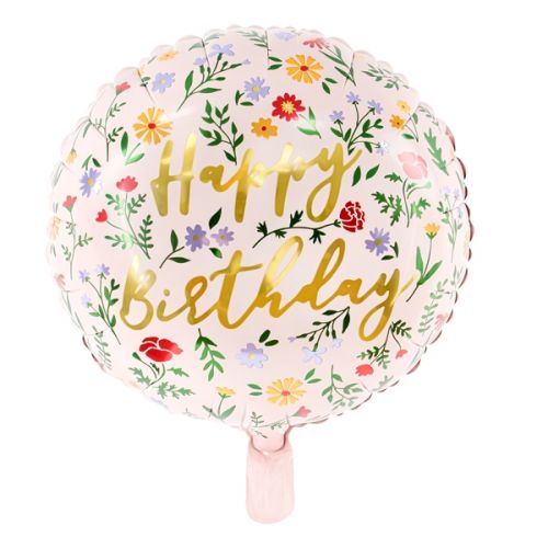 Μπαλόνι Flowers "Happy Birthday"