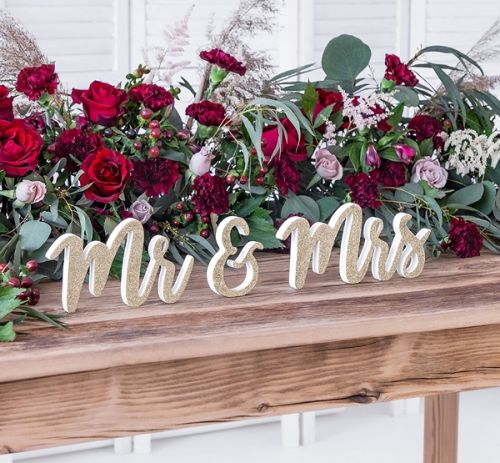 Ξύλινα γράμματα Mr & Mrs