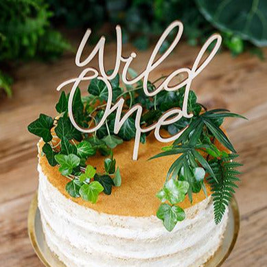Ξύλινο διακοσμητικό τούρτας Wild One