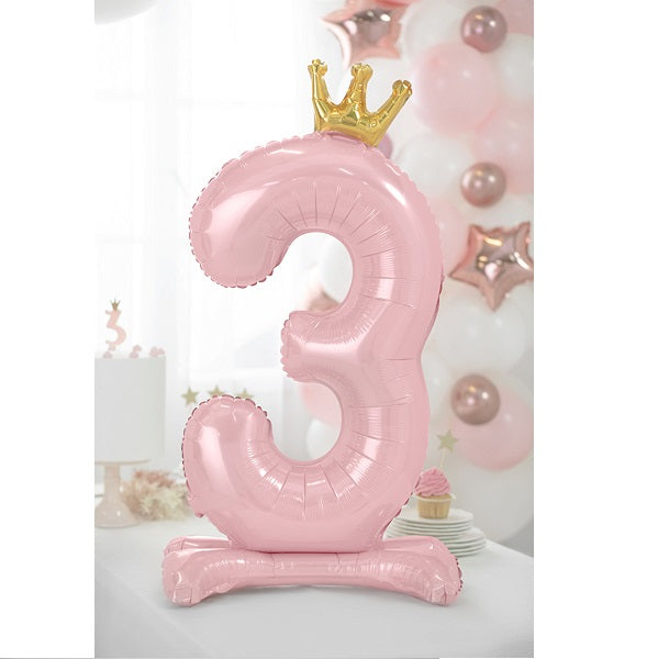Μπαλόνι "3" Standing Pink
