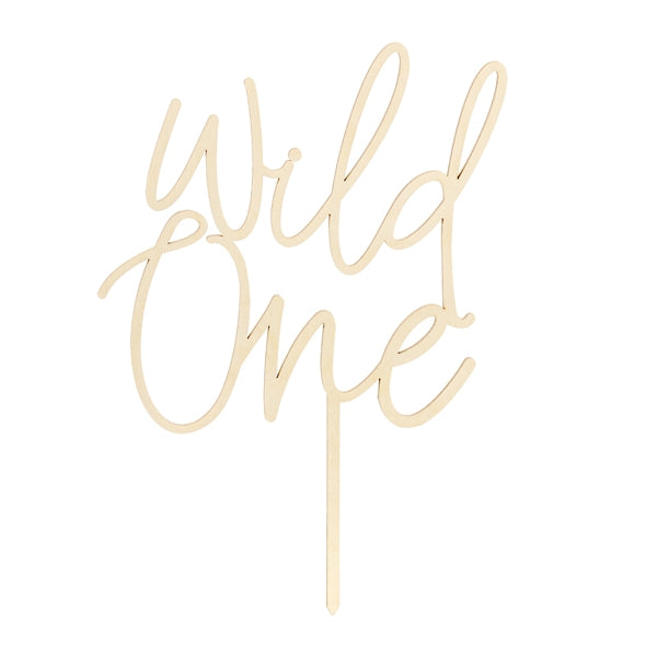 Ξύλινο διακοσμητικό τούρτας Wild One