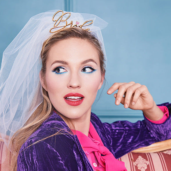 Στέκα Bride με τούλι Gold