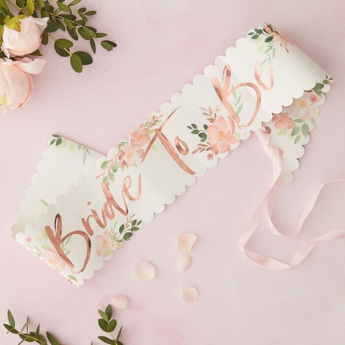 Κορδέλα "Bride to Be" Floral