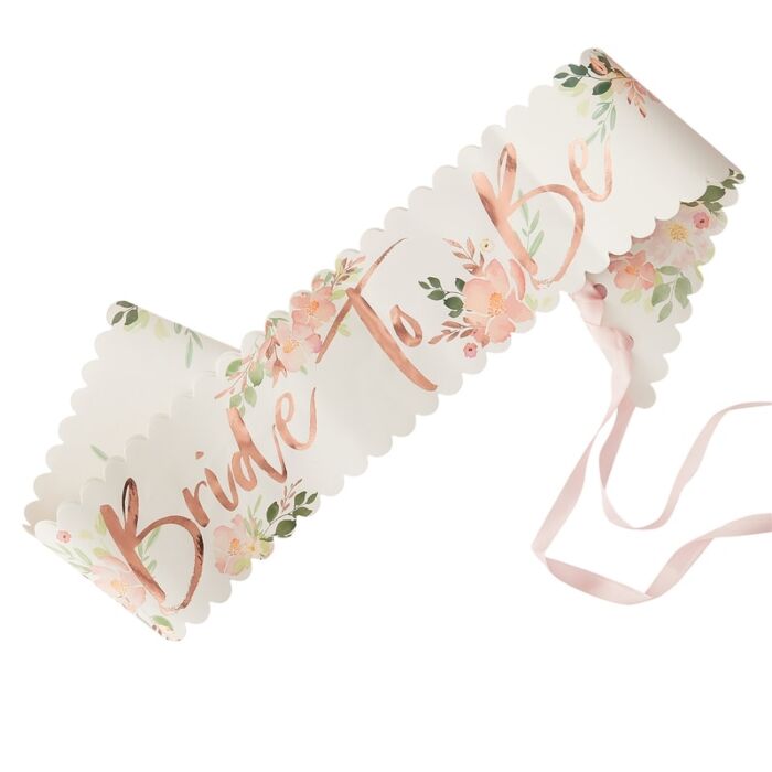 Κορδέλα "Bride to Be" Floral