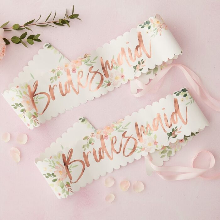 Κορδέλες "BridesMaid" Floral