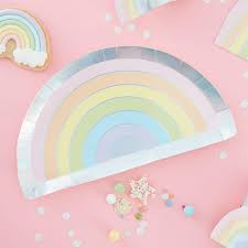 Πιάτα φαγητού Rainbow Pastel