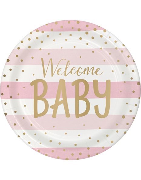 Πιάτα Welcome Baby Girl